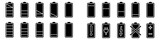 Battery charge icon vector. indicator battery illustration symbol. accumulator logo.