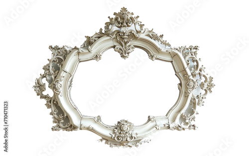 French Style Shabby Chic Mirror Wall on a transparent background