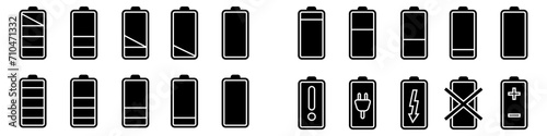 Battery charge icon vector. indicator battery illustration symbol. accumulator logo. photo