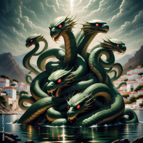Hydra monster, AI-generatet
