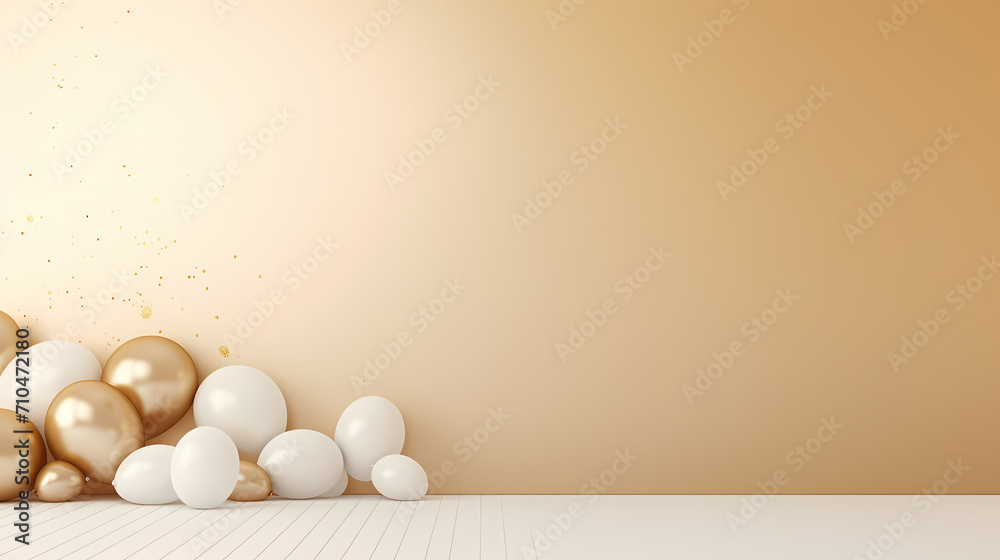 Celebration background with balloon decoration with copy space Celebration background with balloon decoration with copy space