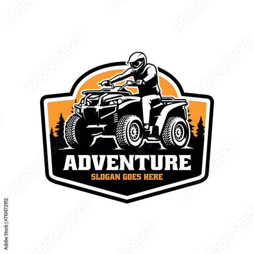 Riding Adventure Vehicle Illustration Logo Vector