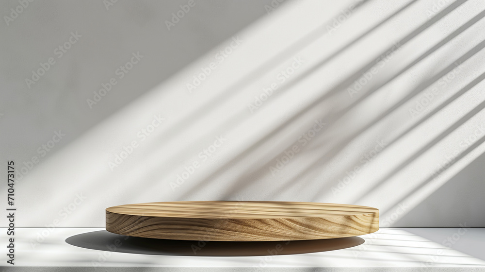 Empty beautiful wooden scene with the shadow of palm leaves on white background. Premium empty podium for advertising your product. Minimal backdrop for product presentation. Showcase, display case Empty beautiful wooden scene with the shadow of palm leaves on white background. Premium empty podium for advertising your product. Minimal backdrop for product presentation. Showcase, display case