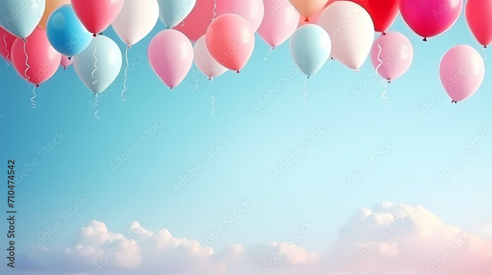 Colorful balloon decoration for birthday celebration