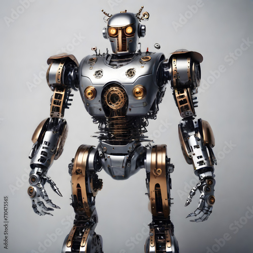 heavy humanoid robot, AI-generatet