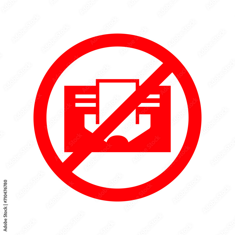 Do not cover sign. Prohibition symbol image. Red vector illustration isolated on white. Warning label. Do not cover sign. Prohibition symbol image. Red vector illustration isolated on white. Warning label.
