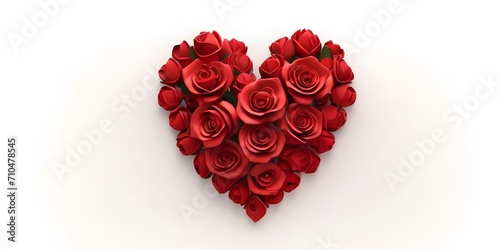 red roses and heart
