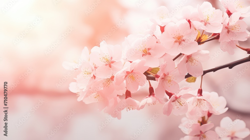 colorful abstract spring background illustration floral nature, blossom vibrant, pastel blooming colorful abstract spring background