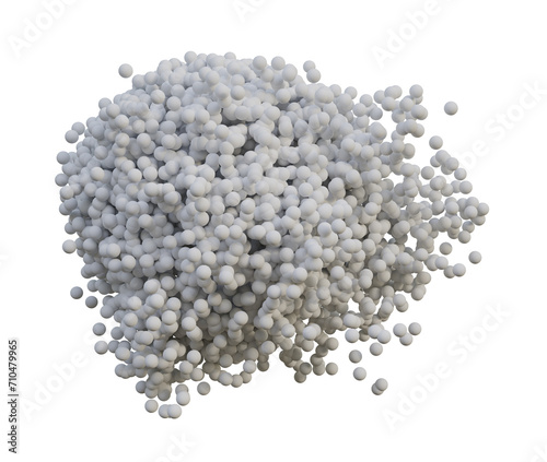 Lots of soft white balls. A pile of white balls. Spheres design background.