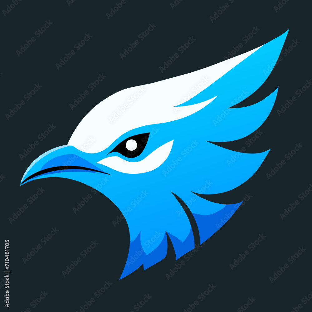 Naklejka premium flat bird head modern logo design 