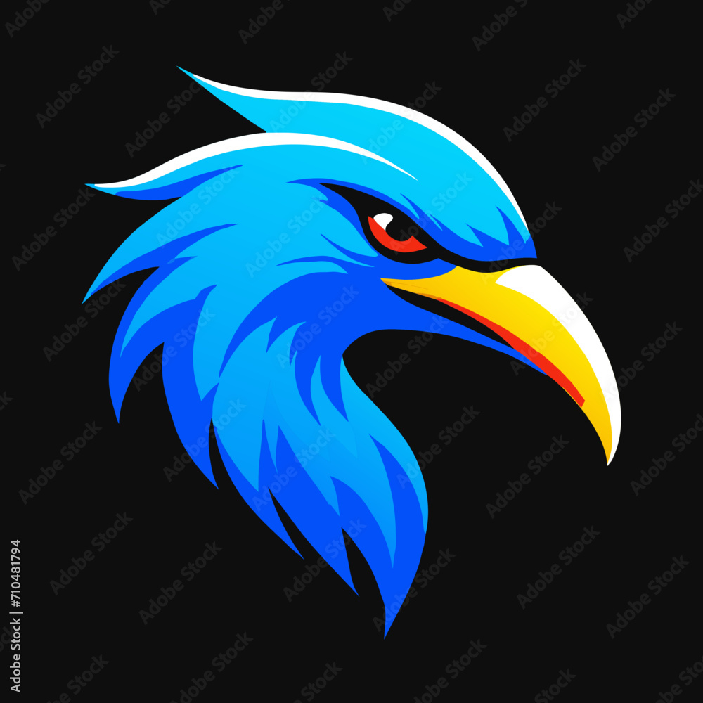 Obraz premium flat bird head modern logo design 