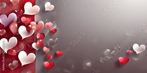 red hearts on a white background