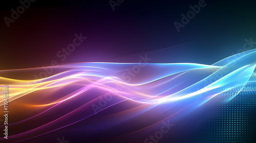 Technology abstract lines background and light effects, technology sense background