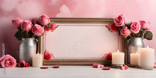 pink roses in the window