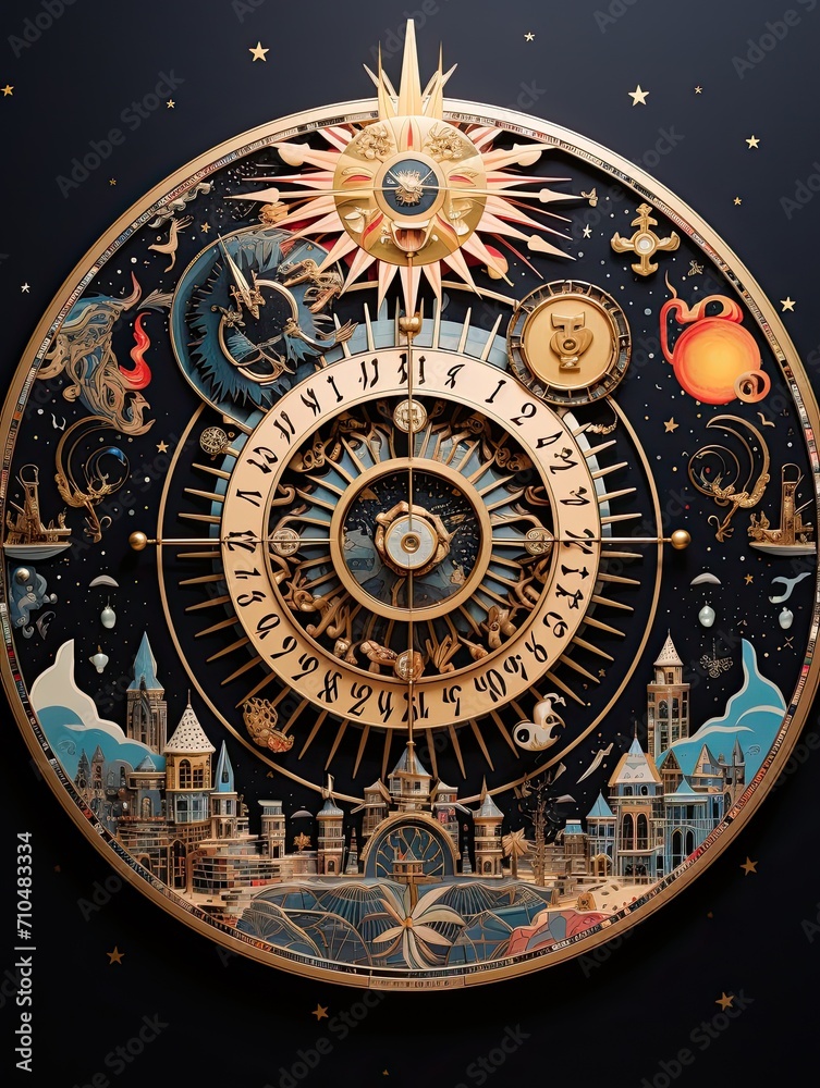 Delineated Celestial Wall Art: Explore Astrological Signs in Captivating Imagery