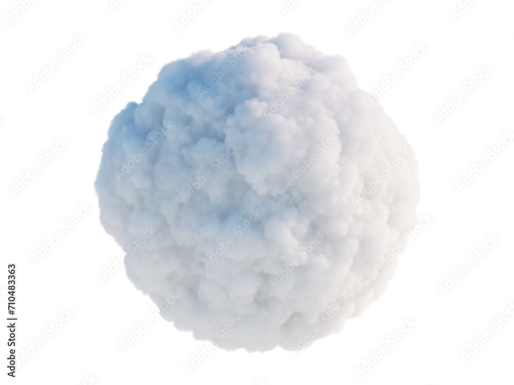 3d render, abstract cumulus, realistic cloud in the shape of a ball, clip art isolated on white background 3d render, abstract cumulus, realistic cloud in the shape of a ball, clip art isolated on white background