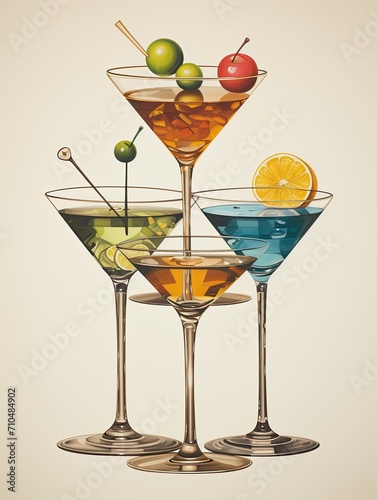 Classic Cocktails: Happy Hour Wall Prints Overflowing with Nostalgia photo