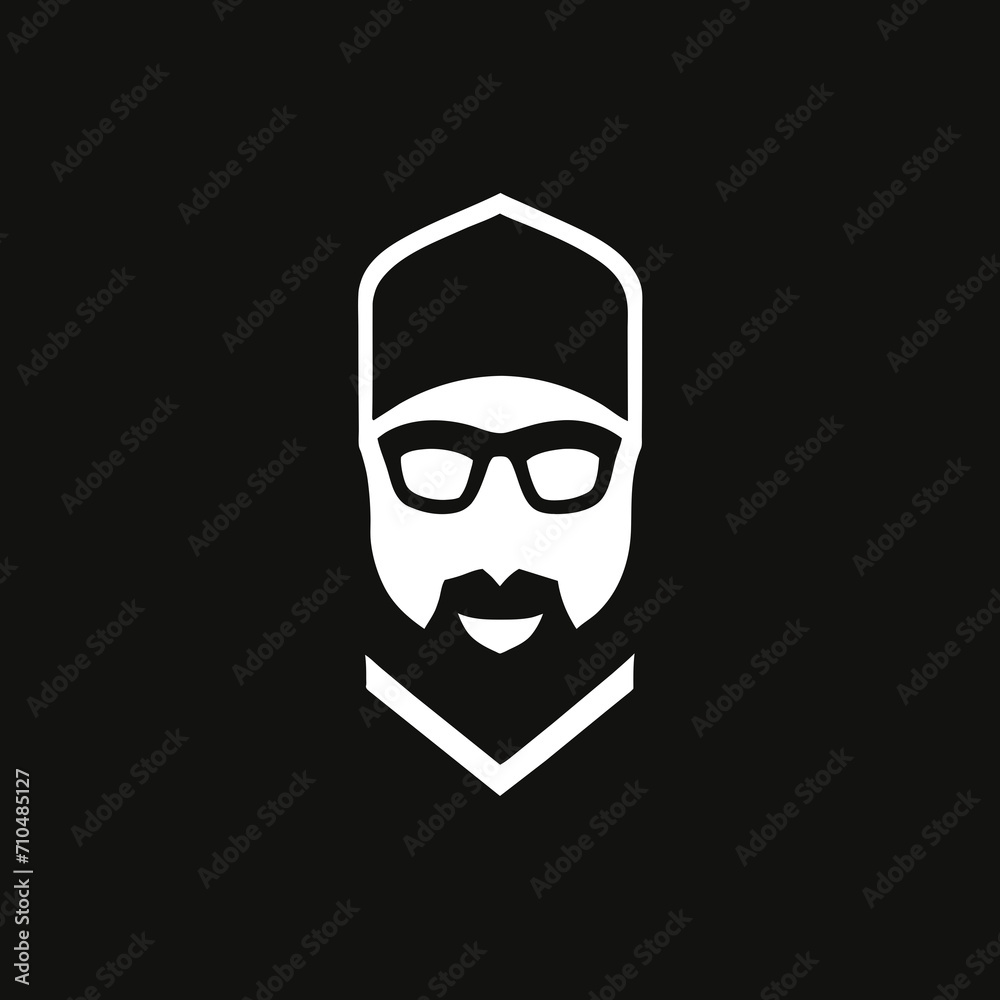Muslim Men Head Logo Design 