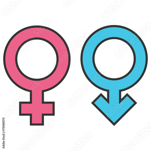 gender equality sign of humanities, rainbow sign of freedom of gender, lgbt symbol