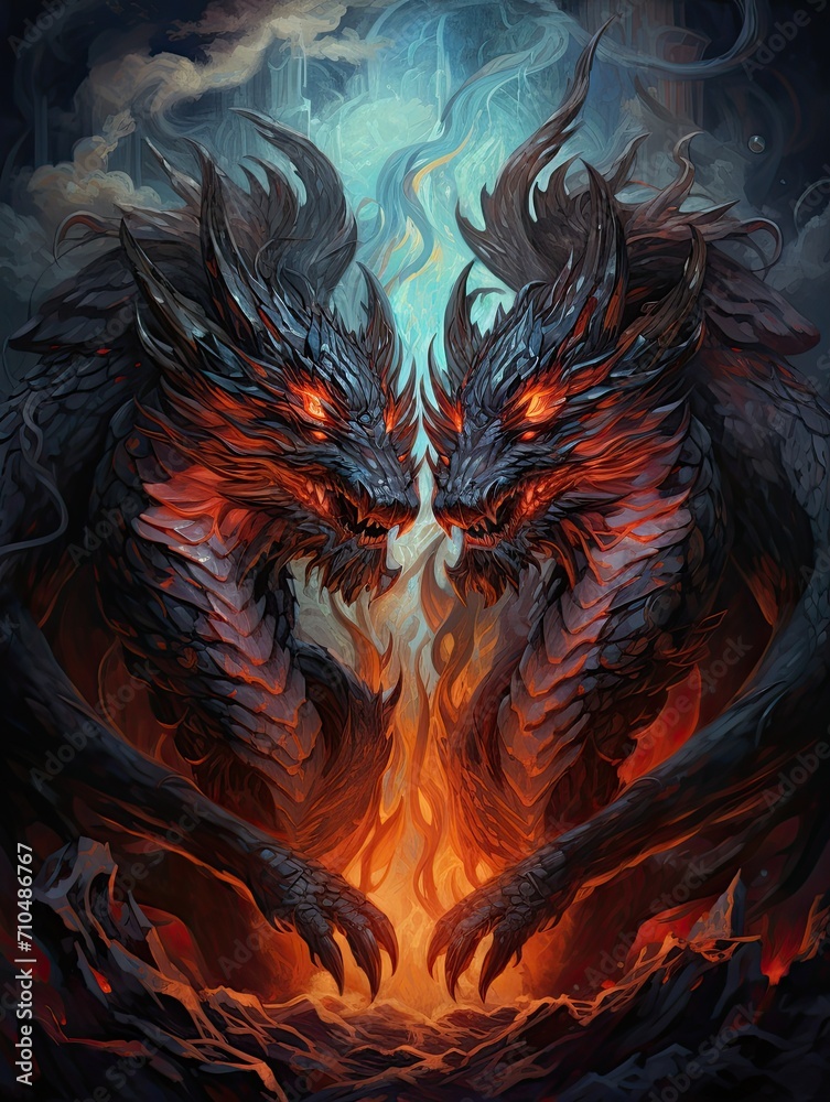 Elemental Dragons: Mythological Wall Art celebrating the Power and Majesty of the Dragons