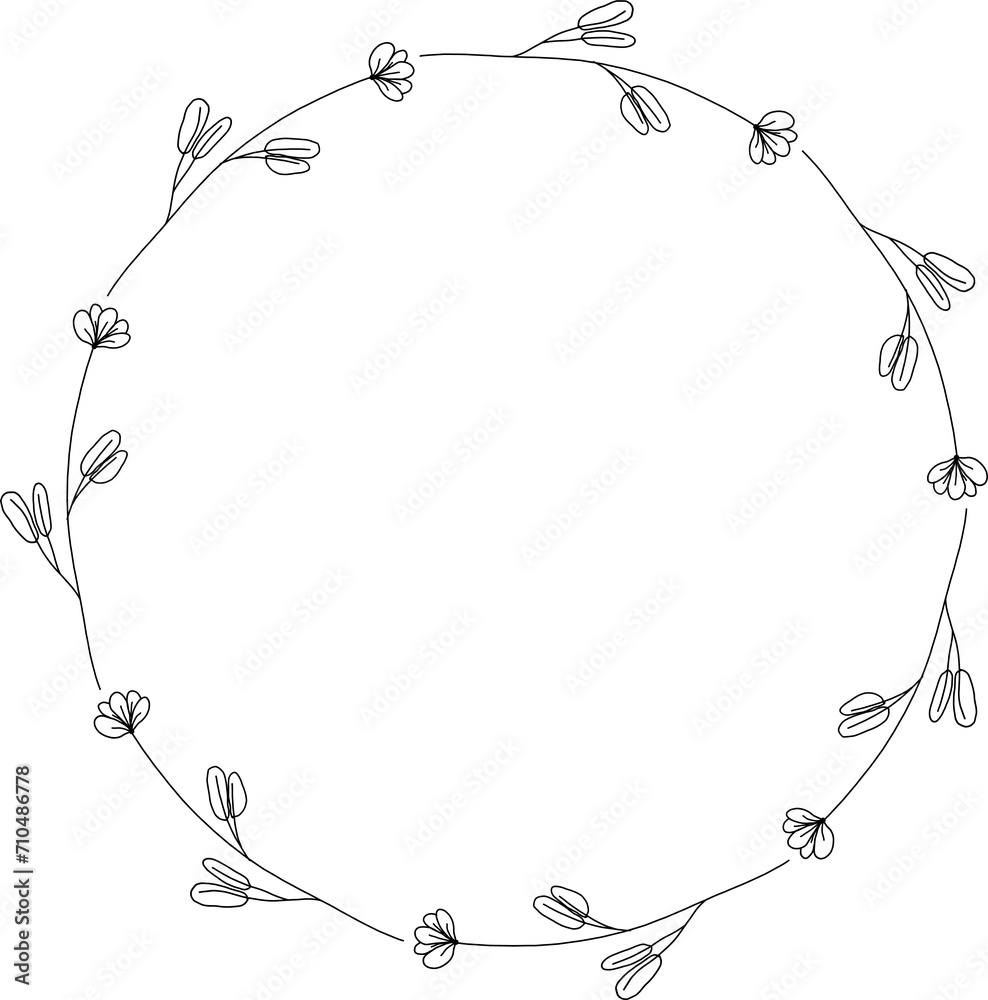 Flower wreath illustration on transparent background. Flower wreath illustration on transparent background.