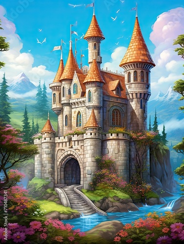 Wallpaper Mural Fantasy Architecture Wall Art: Fairytale Castles for Enchanting Imagery Torontodigital.ca
