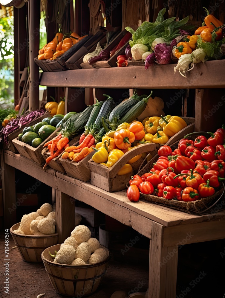 Fresh Harvest Wall Prints: Farmer's Market Produce Showcase
