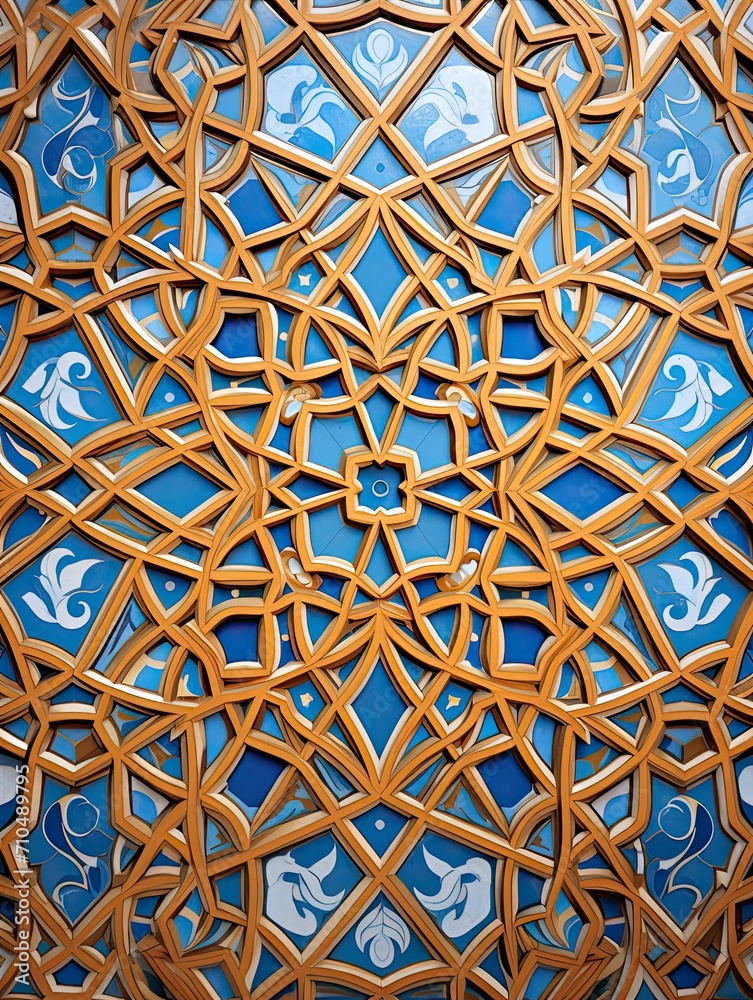 Intricate Arabesque Patterns: The Essence of Islamic Wall Prints
