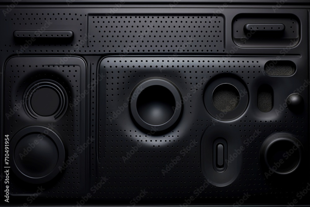 Close-up black metallic wall, abstract pattern background Close-up black metallic wall, abstract pattern background