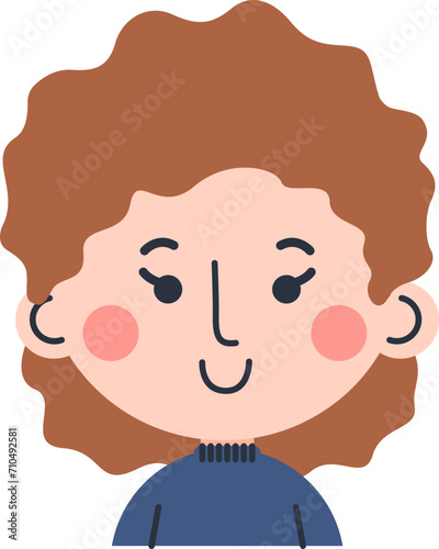 Cute Children Avatar Illustration