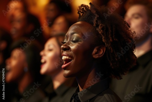 Beautiful Harmony Arose As Multiethnic Choir United Voices In Melodic Performance photo