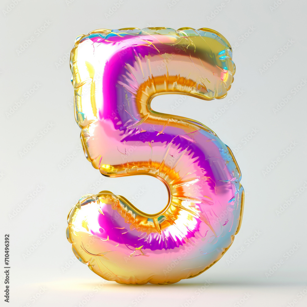 Playful Floating Five in Yellow and Pink Hues Playful Floating Five in Yellow and Pink Hues