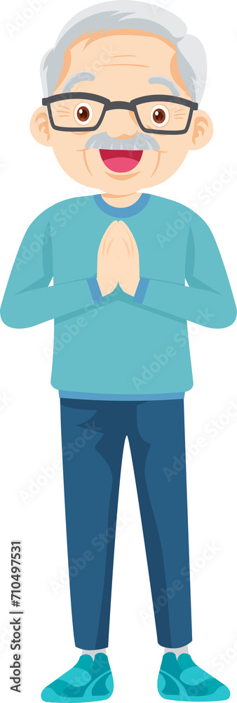 elderly man on exercise. grandfather actions to move the body healthy elderly man on exercise. grandfather actions to move the body healthy