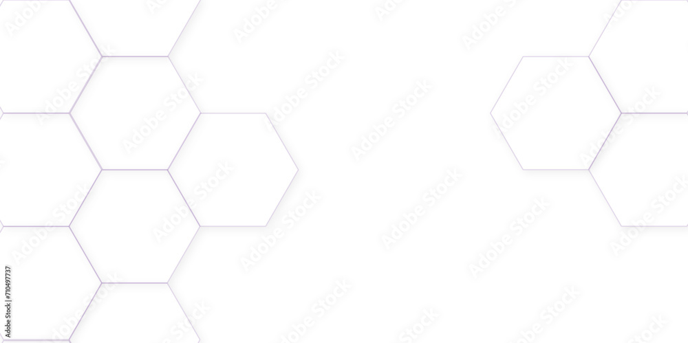 White hexagon and 3d abstract background with hexagon, Abstract hexagonal concept technology, banner and wallpaper background. - obrazy, fototapety, plakaty 