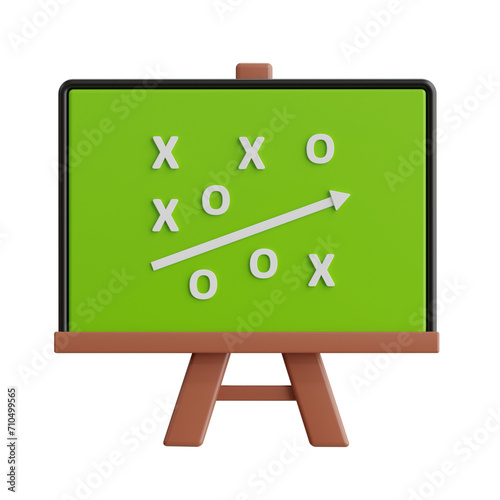 3D Strategy Model Turning Plans into Action. 3d illustration, 3d element, 3d rendering. 3d visualization isolated on a transparent background
