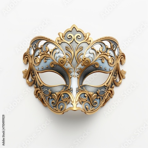 Venetian carnival eye mask isolated on white background