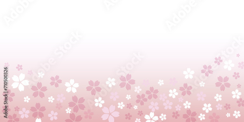 桜の花びらの背景イラスト  ピンクのグラデーション背景