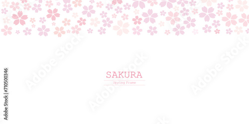 桜の花びらの背景イラスト  ピンクのグラデーション背景