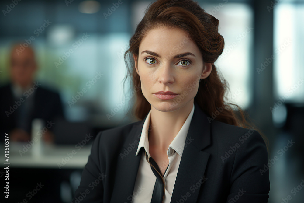 AI generated photo of successful business person leader isolated on office background AI generated photo of successful business person leader isolated on office background