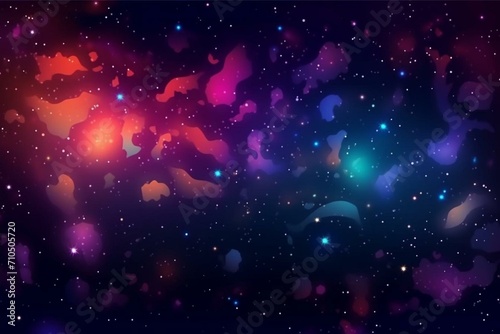 Colorful cosmic backdrop with vibrant stars. Generative AI