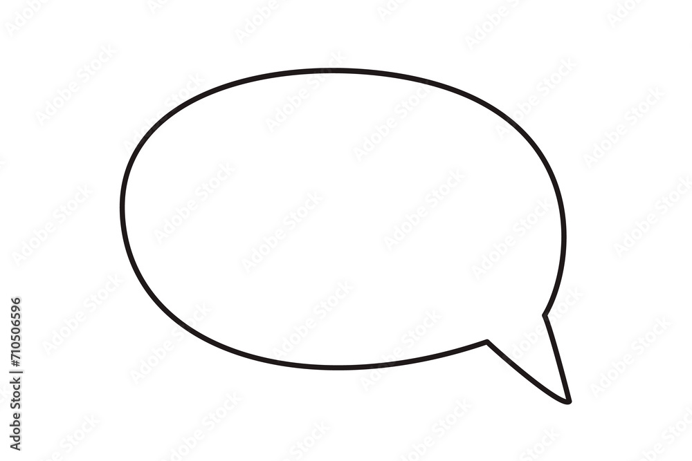 Speech bubble drawn with thin line. Line art icon png clipart isolated on transparent background Speech bubble drawn with thin line. Line art icon png clipart isolated on transparent background