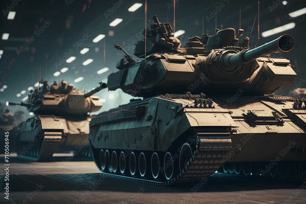 Armored Might: A Striking Image of a Tank, Symbolizing Strength and the Power of Armed Forces in Warfare. Ideal for Concepts of Military Strength and Defense.