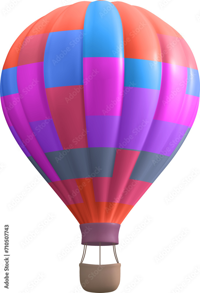 Fototapeta premium Bright Hot Air Balloon