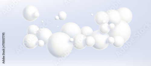 White Floating Spheres