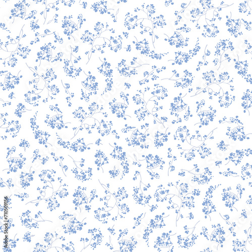 Seamless pattern with beautiful plants perfect for textiles,