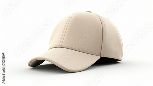 One stylish baseball cap isolated on white background photo