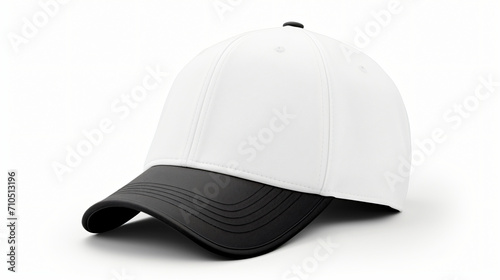 One stylish baseball cap isolated on white background