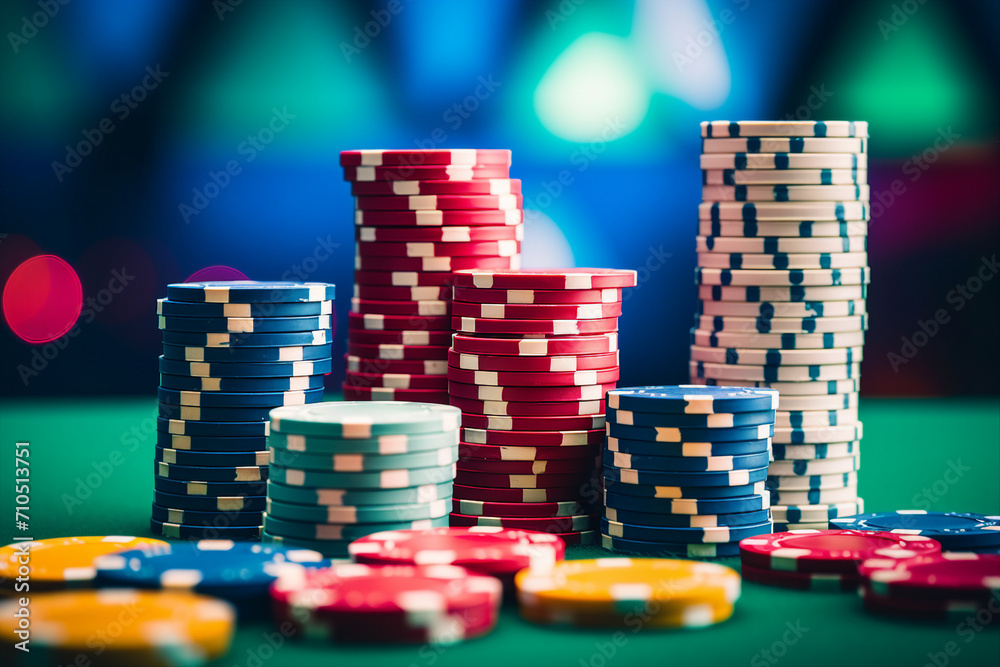 Slot machine 777 casino club poker night las vegas gaming concept Generative AI illustration Slot machine 777 casino club poker night las vegas gaming concept Generative AI illustration