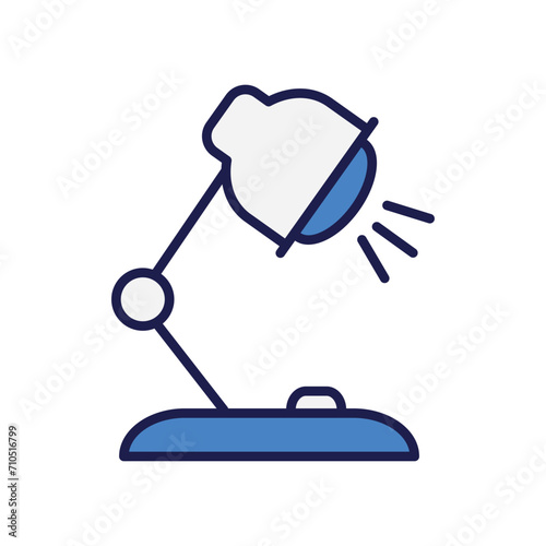 desk lamp icon with white background vector stock illustration