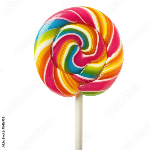 Lollipop candy on the white background © AI